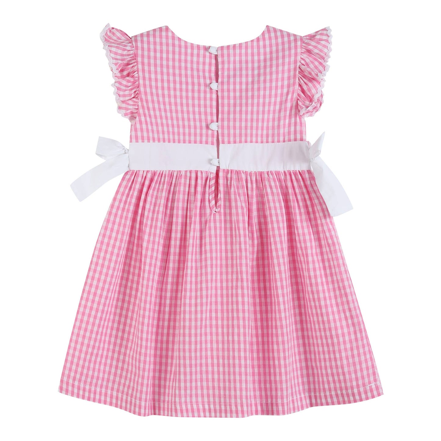 Light Pink Gingham A-Line Dress Spring Summer Traditional